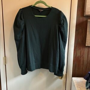 Rebecca Minkoff Puff Sleeve Crewneck Sweatshirt - Dark Green